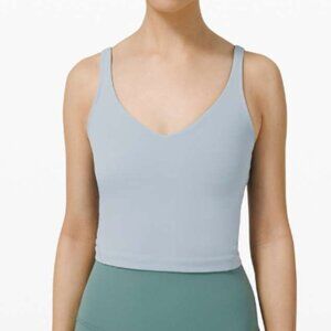 Lululemon Align Tank Chambray Baby Blue Crop Size 8 NEW